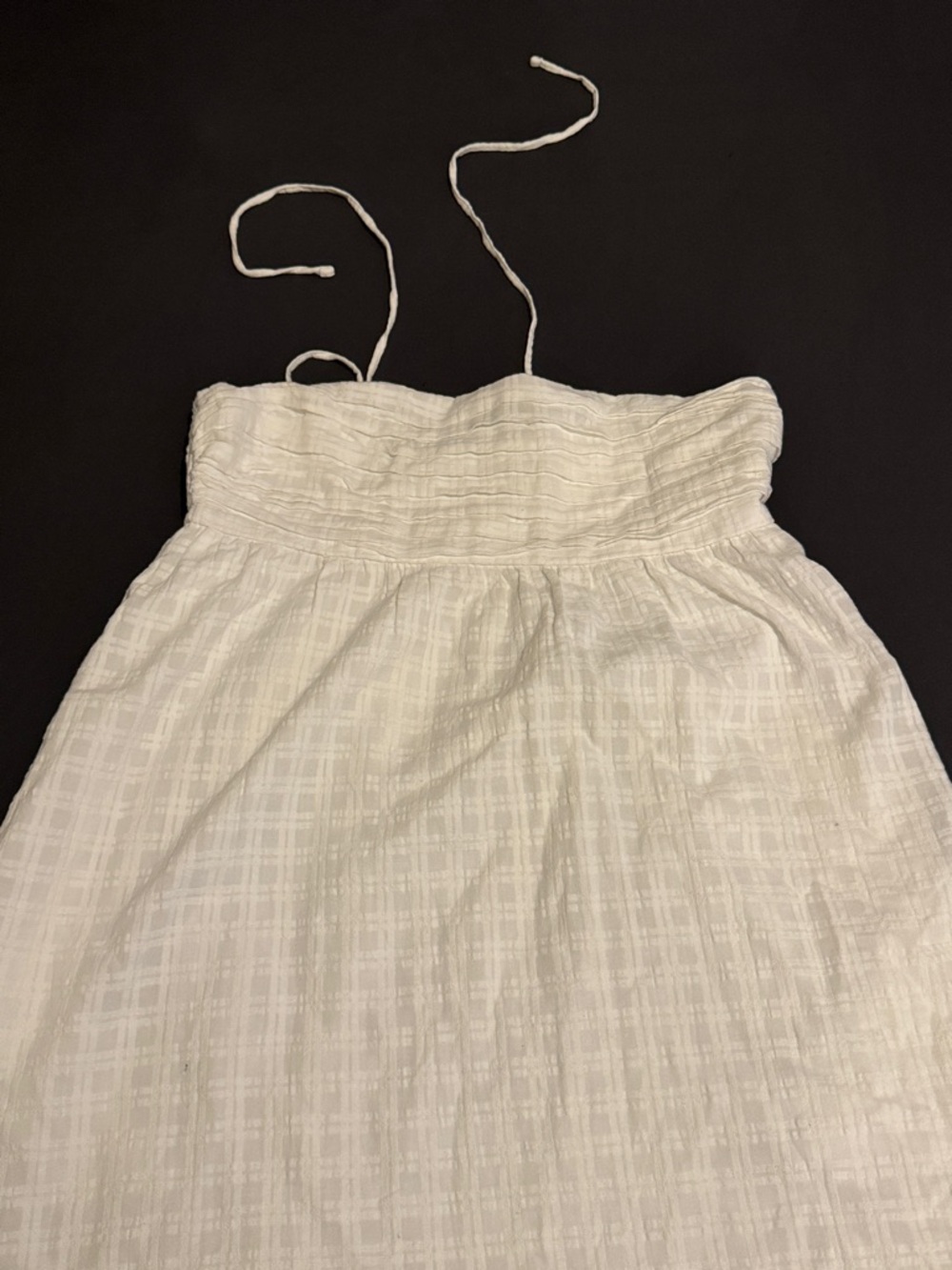 Hollister White Smocked Maxi Skirt
